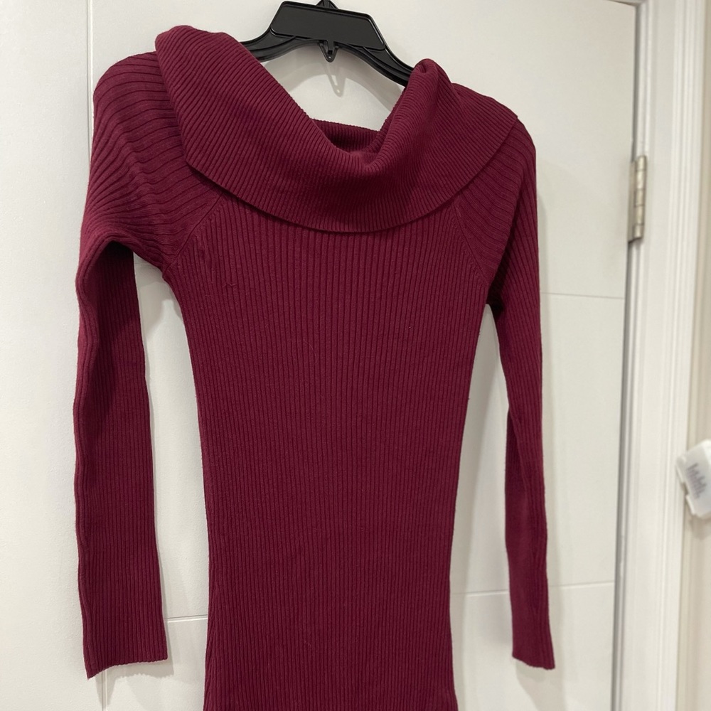 Off the shoulder sweater dress